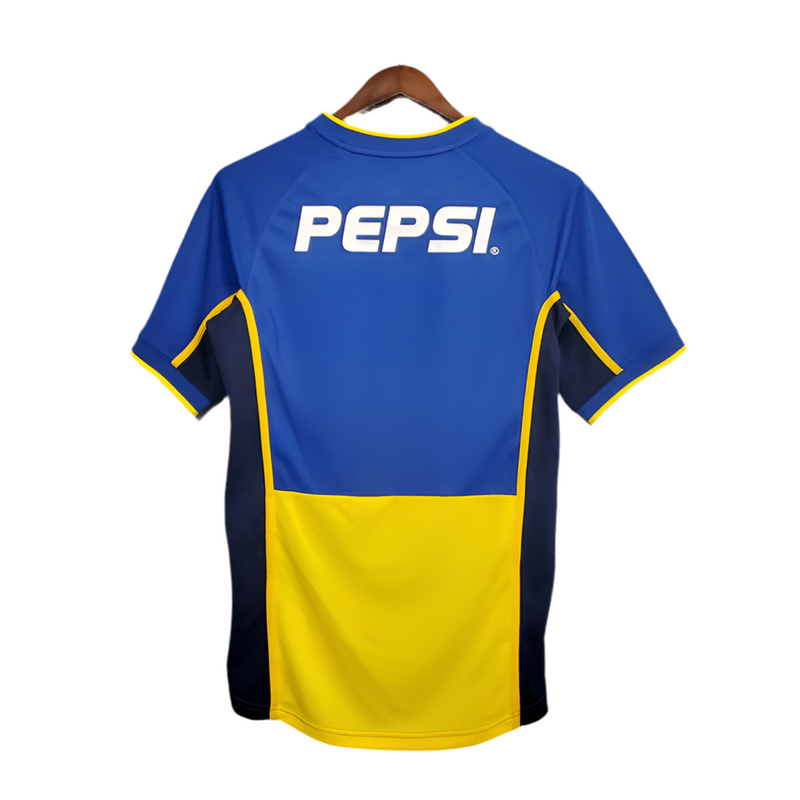 Maillot Boca Juniors Rétro 2002 Bleu et Amarela -