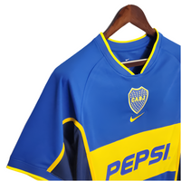 Maillot Boca Juniors Rétro 2002 Bleu et Amarela -