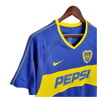Maillot Boca Juniors Rétro 03/04 Bleu et Amarela