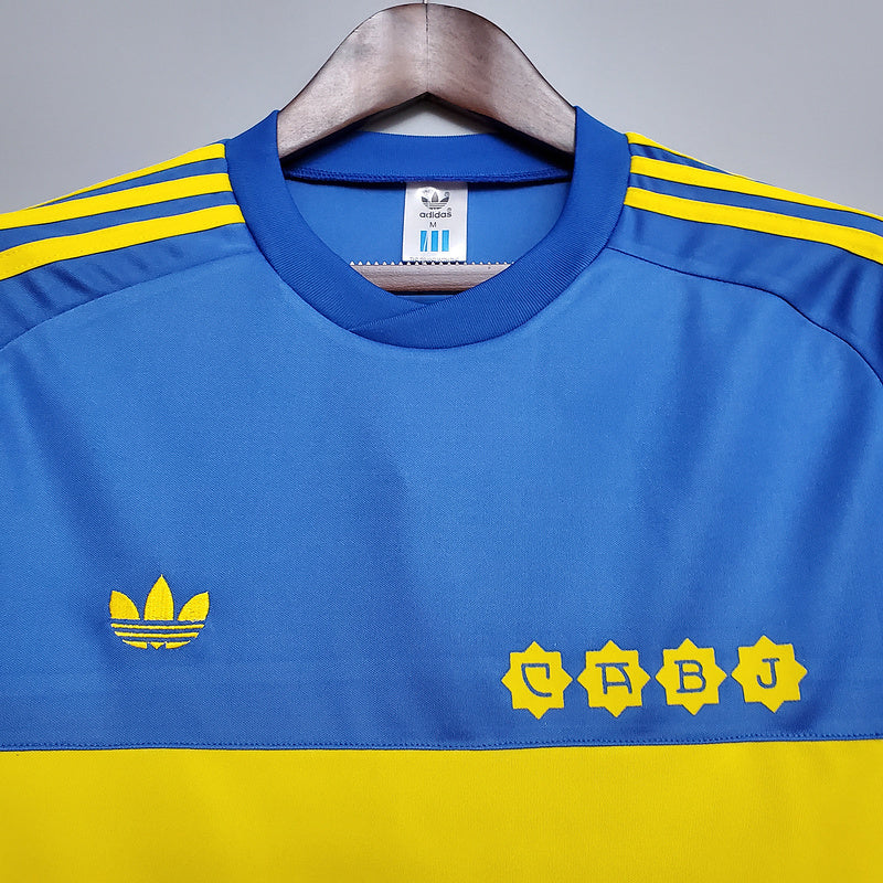 Maillot Boca Juniors Rétro 1981 Bleu et Amarela -